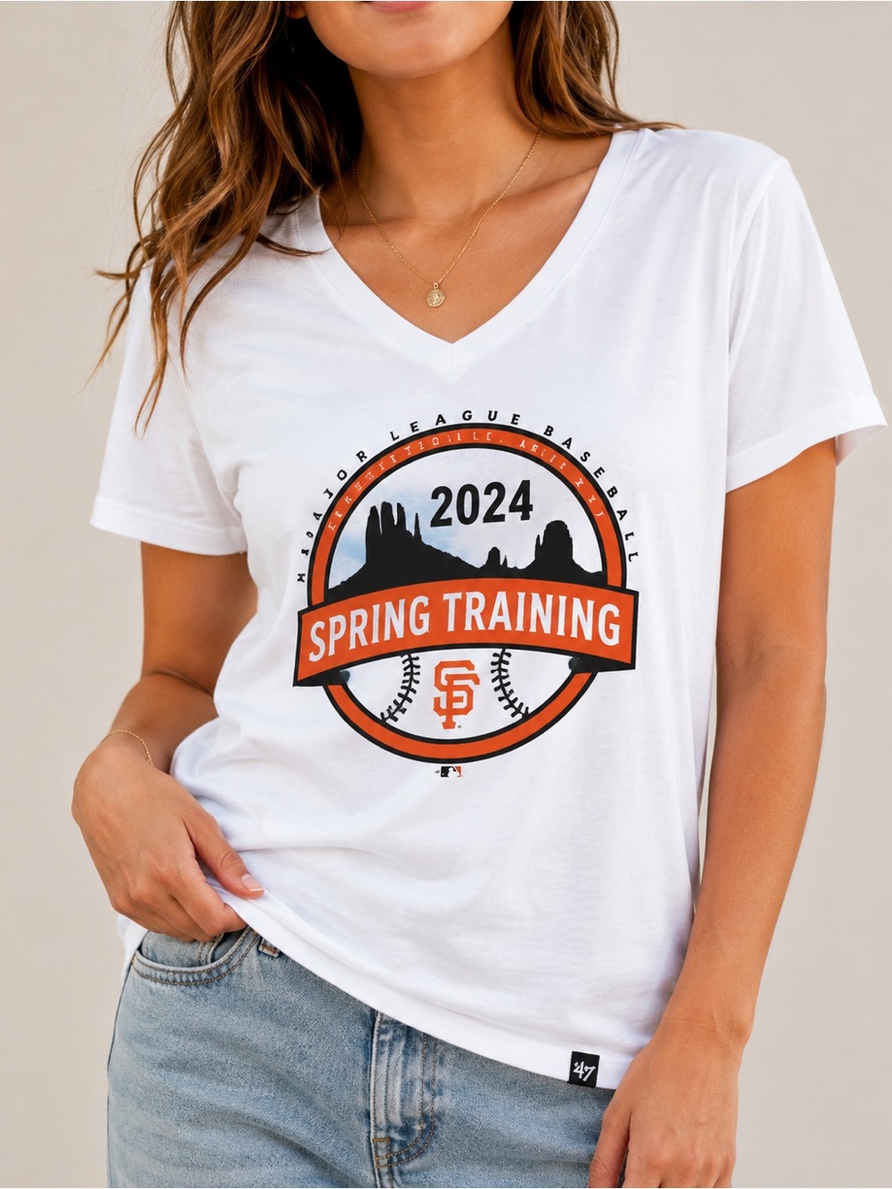 NWT '47 San Francisco Giants Spring Training 2024 V-Neck Tee L